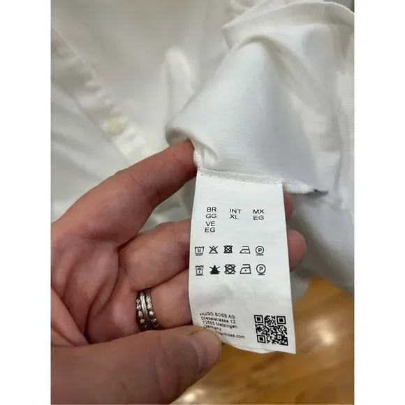 Hugo BOSS Men’s Slim fit Mercerized %Cotton Button Down Dress Shirt Top with Col - Picture 5 of 6